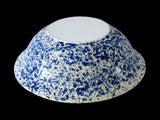 Vintage Spatterware Pottery Bowl Large 15" Farmhouse Country Decor Blue and White - Premier Estate Gallery 2
