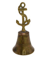 Vintage Fouled Anchor Brass Bell, Nautical Coastal Brass Bell, Nautical Gold Decor, Coastal Gold Decor - Premier Estate Gallery 1
