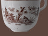 1860s Ironstone English Breakfast Cup Brown Chinoiserie Transferware,  Oversized Antique Brown Transferware Cup English Pottery - Premier Estate Gallery 3