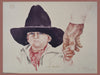 Little Cowboy Watercolor Painting Lloyd M. "Pete" Bucher Captured USS Pueblo Commander N Korea - Premier Estate Gallery  1