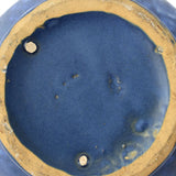 Vintage Brush McCoy Art Pottery Handled Jardiniere Periwinkle Blue Vellum Matte Glaze