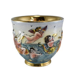 Vintage Italy Capodimonte Demitasse Cup Saucer Cherubs Sea Nymphs Relief Gold Decor - Premier Estate Gallery 3