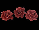 Estate Porcelain Red Roses Decorative Shelf Decor c1950-60 Capodimonte Style BIG  - Premier Estate Gallery