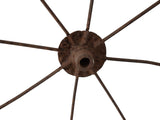 Antique Farmhouse Wall Decor Metal Spoke Wheel, Antique Metal Cart Wheel 23 5/8 Inch