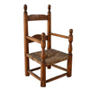 Early Antique Child's Ladder Back Chair Rush Seat, Farmhouse Toddler Child Chair c1710 - Premier Estate Gallery