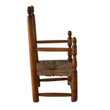 Early Antique Child's Ladder Back Chair Rush Seat, Farmhouse Toddler Child Chair c1710 - Premier Estate Gallery 4