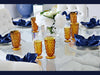 Indiana Colony Whitehall Harvest Gold Parfait Glasses Set of 6, Honey Amber Cubed Pattern Glass, Elegant Vintage Table Decor 2