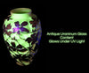 Large Victorian Custard Glass Vase Dogwood Floral Iridescent Carnival Relief Uranium Glass It GLOWS, Art Nouveau Romantic Decors Antique - Premier Estate Gallery 4