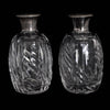 Antique Pair Large Cut Crystal Perfume Bottles or Use for Whiskey Decanters  - Premier Estate Gallery 1
