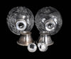 Antique Pair Large Cut Crystal Perfume Bottles or Use for Whiskey Decanters