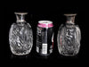 Antique Pair Large Cut Crystal Perfume Bottles or Use for Whiskey Decanters