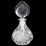 Vintage Pressed Glassed Perfume Bottle with Acid Etched Florals Great Vanity Decor - Premier Estate Gallery 1