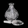 Vintage Pressed Glassed Perfume Bottle with Acid Etched Florals Great Vanity Decor - Premier Estate Gallery 2