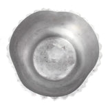 Vintage Dansk Modernist Cast Aluminum Bowl Asymmetrical Ribbed MCM Decor
