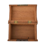 Antique Oak Domed Treasure Box Dresser Box Brass Decorative Straps, Antique Vanity Box, Farmhouse Decor