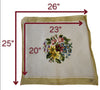 Vintage Worked Floral Needlepoint Embroidery Seat Cover Romantic Decors Victorian Country Farmhouse 1 of 2