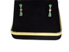 Estate 14k Emerald Diamond Earrings  Delicate Dangle Earrings 1.10 ctw - Premier Estate Gallery  2