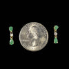 Estate 14k Emerald Diamond Earrings  Delicate Dangle Earrings 1.10 ctw