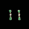 Estate 14k Emerald Diamond Earrings  Delicate Dangle Earrings 1.10 ctw - Premier Estate Gallery 
