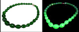 Estate Emerald Green Uranium Vaseline Glass Necklace Authentic Art Deco - Premier Estate Gallery 1