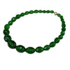 Estate Emerald Green Uranium Vaseline Glass Necklace Authentic Art Deco - Premier Estate Gallery 2
