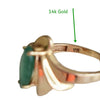 Estate 14k Gold Emerald Ring 1.02 carats, Vintage Emerald Engagement Ring 14k Gold