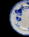 Antique Flow Blue Maddocks & Sons Viriginia Dinner Plate w Gold Accents, Maddocks Viriginia Flow Blue Plate, Blue and White Victorian Decor