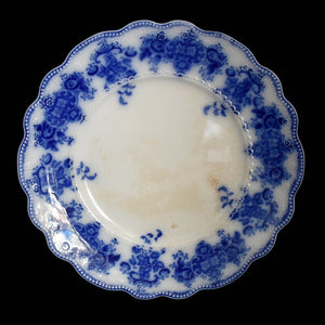 Antique Flow Blue Grindley Clarence Dinner Plate Blue and White w Raised Decoration - Premier Estate Gallery 1