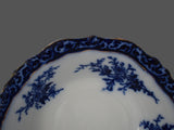 Antique Touraine Flow Blue Serving Bowl Stanley Pottery England Rare