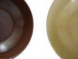 Mid Century Ben Seibel Forum International Stoneware Serving Bowls Brown & Yellow 7 3/4" Set of 2