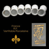 Vintage Chateaus of France Porcelain Goblets, Castles of France RF Veritable Porcelaine Wine Goblets X6
