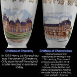 Vintage Chateaus of France Porcelain Goblets, Castles of France RF Veritable Porcelaine Wine Goblets X6 - Premier Estate Gallery 3