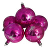 1950s Hot Pink Fuchsia Mercury Glass Starburst Christmas Ornaments Poland X6 Great MCM Decor - Premier Estate Gallery
