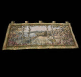 Vintage French Jacquard Garden Floral Tapestry Huge 24"WX84"L French Country Romantic Decors, Pastel Decors, Baroque Decors - Premier Estate Gallery