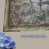 Vintage French Jacquard Garden Floral Tapestry Huge 24"WX84"L French Country Romantic Decors, Pastel Decors, Baroque Decors