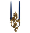 1960s Gilt Iron Grape and Vine Candle Sconce Hollywood Regency, Gold Decor, French Country Style - Premier Estate Gallery 3