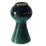 Vintage MCM Style Blue Mountain Pottery Larger Bulbous Vase Teal Green Drip Glaze Iridescent