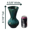 Vintage MCM Style Blue Mountain Pottery Larger Bulbous Vase Teal Green Drip Glaze Iridescent