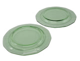Fostora Green Fairfax Salad Plates Set of 8 c1927, Elegant Glass Fostoria Fairfax Green Plates X8 Line 2375