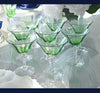 Vintage Fostoria Green Optic Champagne Glasses 5097-5297 Set of 8, Art Deco Era Green Stemware - Premier Estate Gallery 2