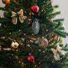 1950s Distressed Mercury Glass Green Pine Cone Christmas Ornament Farmhouse Rustic Christmas Charm