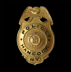 Antique Hancock New York Police Badge Historical Law Enforcement Collectible c1920s Hancock NY Delaware Co - Premier Estate Gallery