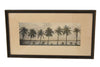 Antique Signed Artwork WJ Harris (1868-1940) Coconut Palms Florida Framed Tinted Photograph, Beach House Decor - Premier Estate Gallery