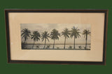 Antique Signed Artwork WJ Harris (1868-1940) Coconut Palms Florida Framed Tinted Photograph, Beach House Decor - Premier Estate Gallery 1