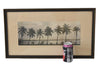 Antique Signed Artwork WJ Harris (1868-1940) Coconut Palms Florida Framed Tinted Photograph, Beach House Decor
