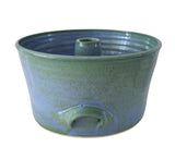 Vintage Coastal Art Pottery Baking Mold Fabulous Blue Green Glaze Hickory Hill Westmere NC - Premier Estate Gallery 2