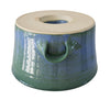 Vintage Coastal Art Pottery Baking Mold Fabulous Blue Green Glaze Hickory Hill Westmere NC