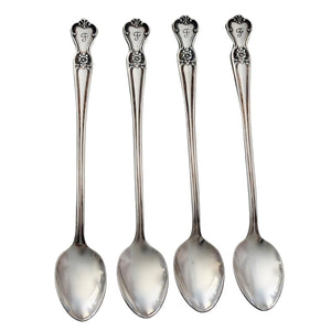 Vintage International Silver Signature Iced Tea Spoons Silver Plate X4, Romantic Tableware, Barware - Premier Estate Gallery