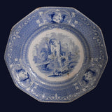 19th Century Livesley Powell Abbey Ironstone Luncheon Plate, Blue and White Ironstone Transferware c1850 - Premier Estate Gallery