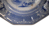19th Century Livesley Powell Abbey Ironstone Luncheon Plate, Blue and White Ironstone Transferware c1850